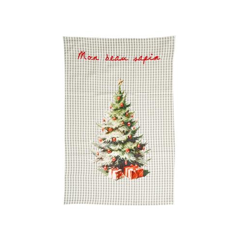 Visuel 1 du produit Torchon en coton avec motif sapin Mon beau sapin - 70 x 50 cm
