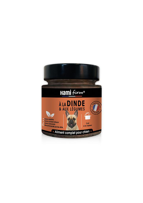 Visuel 1 du produit Pâtée pour chien adulte "Les cuisinés" Hamiform à la dinde & aux légumes - 250 g