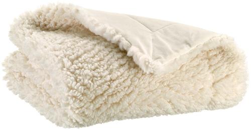Visuel 1 du produit Plaid en polyester effet mouton coloris neige Noam - 180 x 140 cm