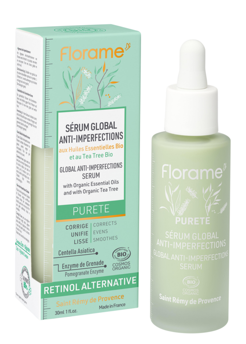 Visuel 1 du produit Sérum global anti-imperfections Florame gamme Pureté - 30 ml