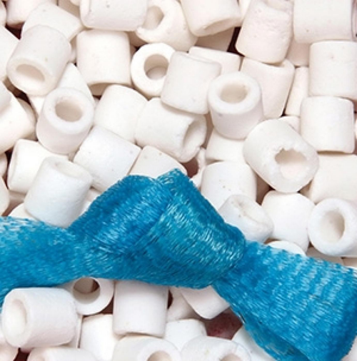 Visuel 2 du produit Anneaux de biofiltration intensive blancs, JBL SintoMec - 600g