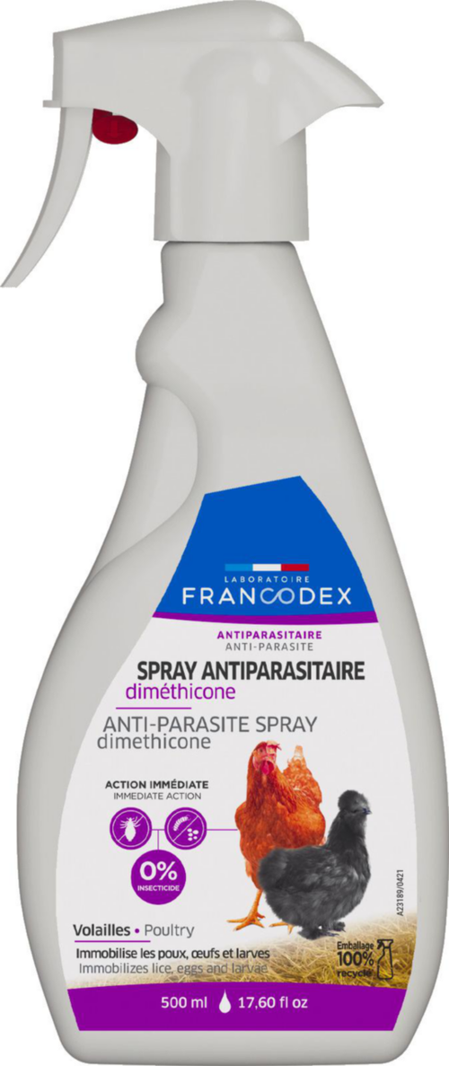 Visuel 1 du produit Spray antiparasitaire pour volaille Francodex - 500 ml