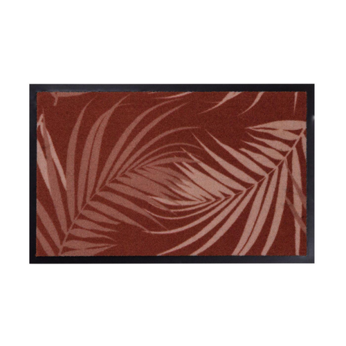 Visuel 1 du produit Tapis absorbant intérieur Sweetsol imprimé Fougères terra cotta - 60 x 40 cm