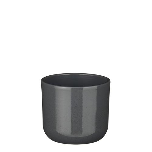 Visuel 1 du produit Pot rond coloris noir en céramique Fedor Mica Decorations - 7 x Ø 7 cm