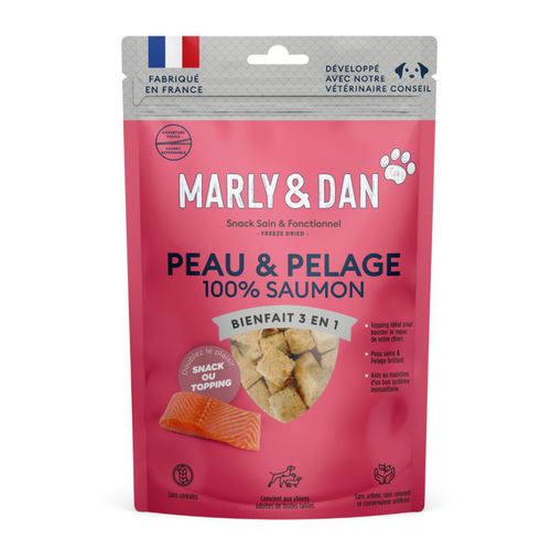 Visuel 1 du produit Friandises pour chien freeze dried peau et pelage Marly & Dan - 50 g