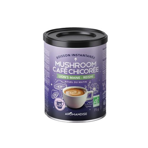 Visuel 1 du produit Boisson instantanée Mushroom café chicorée bio Lion’s mane Aromandise - 75 g