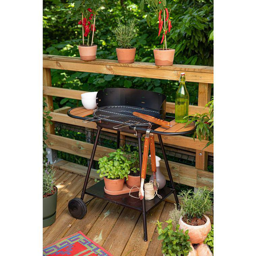 Visuel 4 du produit Barbecue à charbon Mini chef tube rond 2 tablettes - 101 x 56 x 89 cm
