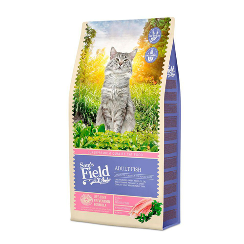 Visuel 1 du produit Croquette pour chat adulte au poisson Sam's Field - 7,5 kg
