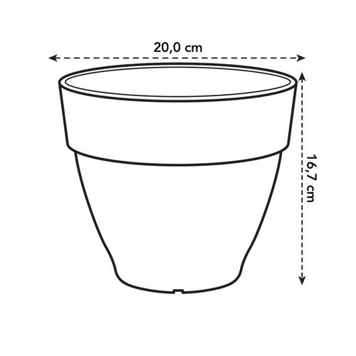 Visuel 17 du produit Pot rond en plastique injecté coloris living ciment Elho Vibia Campana - Ø 20 x 17 cm