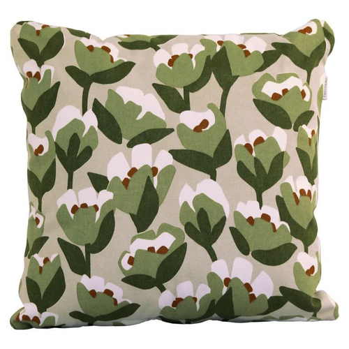 Visuel 1 du produit Coussin extérieur Tulipe en tissu coton/mousse polyester coloris Poésie automnale Fermob Bouquet sauvage - 44 x 44 cm