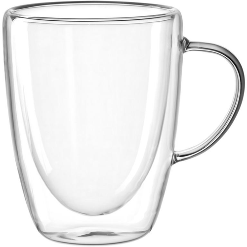 Visuel 1 du produit Mug à thé/café double paroi transparent Duo 400ml - Ø 8 x H 13 cm