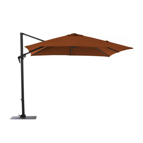 Visuel 1 du produit Parasol déporté gris en aluminium Proloisirs Roma - 3 x 3 m