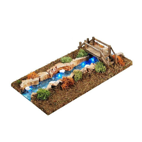 Visuel 1 du produit Fleuve lumineux avec petit pont 35 x 19 x 4 cm