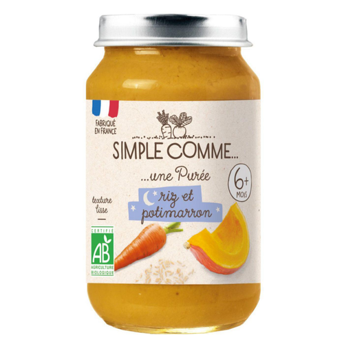 Visuel 1 du produit Pot bonne nuit - riz potimarron bio Simple Comme - 190g