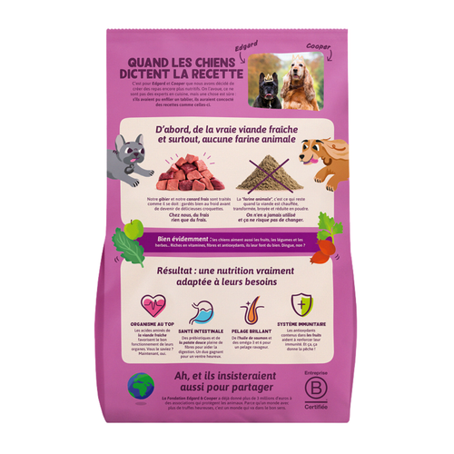 Visuel 2 du produit Croquettes pour chien adulte au chevreuil et au canard sans céréales Edgard & Cooper - 2,5 kg