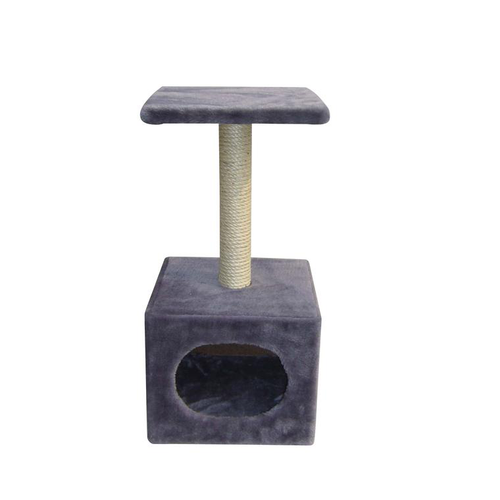 Visuel 1 du produit Arbre à chat avec panier et griffoir coloris gris Abey classic - 60 cm