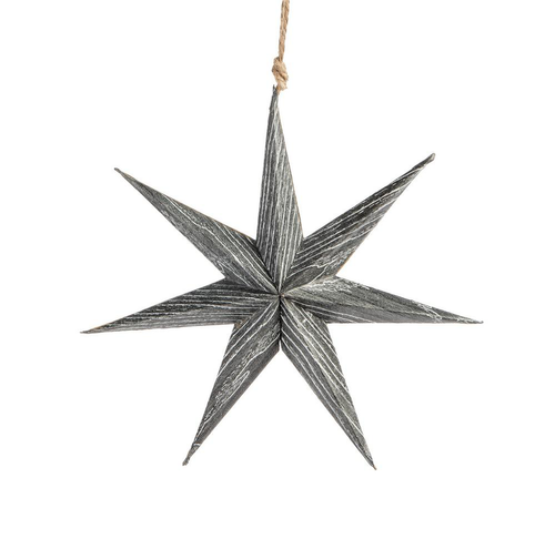 Visuel 2 du produit Suspension étoile coloris gris en papier