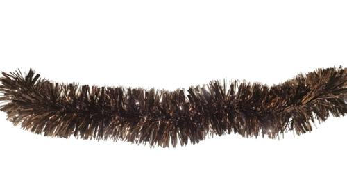 Visuel 1 du produit Guirlande de sapin scintillante coloris marron en plastique - Ø 75 mm x 2 m