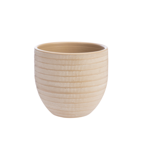 Visuel 1 du produit Cache-pot en céramique marron Sulco – 29 x 26 cm