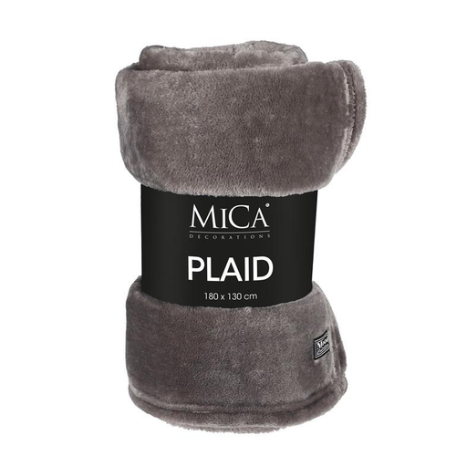 Visuel 1 du produit Plaid anthracite en polyester Mica Famke - 180 x 130 cm