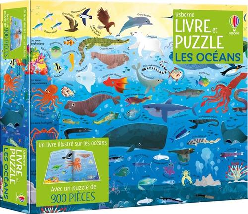 Visuel 1 du produit Coffret livre et puzzle "Les océans" aux Éditions Usborne