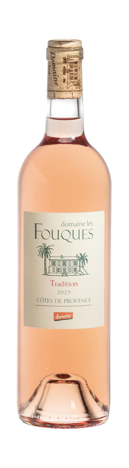Visuel 1 du produit Vin rosé bio Côtes de Provence AOP Tradition Domaine les Fouques - 75 cl