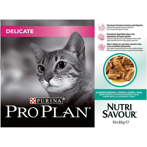 Visuel 2 du produit Pâtée pour chat delicate au poisson Pro plan 10 x 85 g