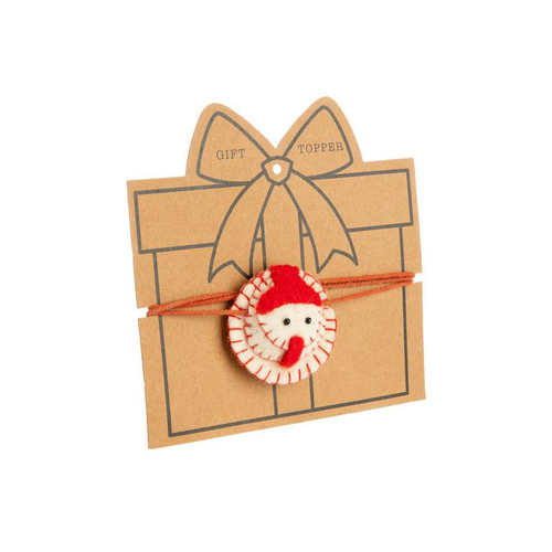 Visuel 1 du produit Décor pour cadeaux bonhomme de neige en feutrine blanc - 2 x 2 cm