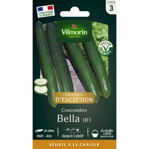 Visuel 1 du produit Sachet de semences potagères graines de concombre bella