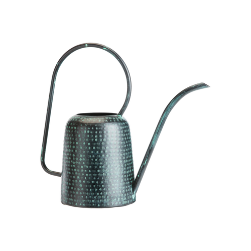 Visuel 1 du produit Arrosoir en métal martelé bleu - 36 x 15 x 32 cm
