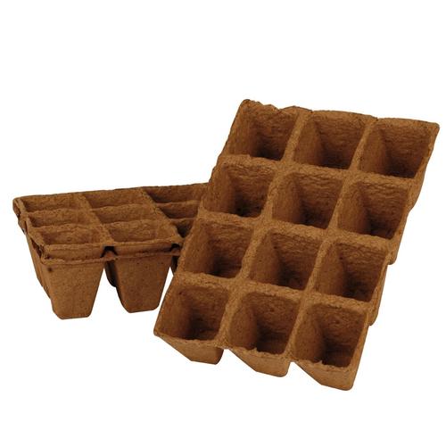 Visuel 1 du produit Ensemble de 36 godets en plaque biodégradables Jany - 4 x 5 cm