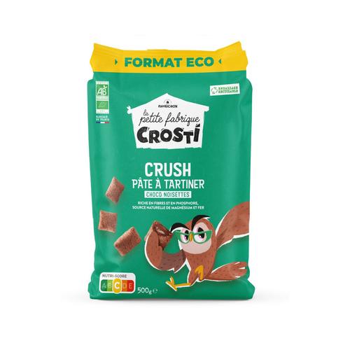 Visuel 1 du produit Pâte à tartiner bio choco noisette Favrichon Crosti Crush - 500 g
