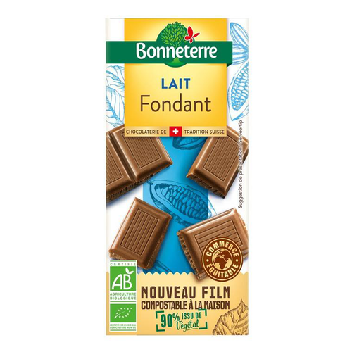 Visuel 1 du produit Chocolat au lait fondant bio Bonneterre - 100 g