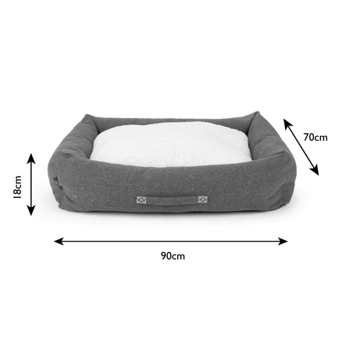 Visuel 5 du produit Couchage pour chien coloris gris corbeille Scruffs Eco Eden - Taille XL 90 x 70 cm