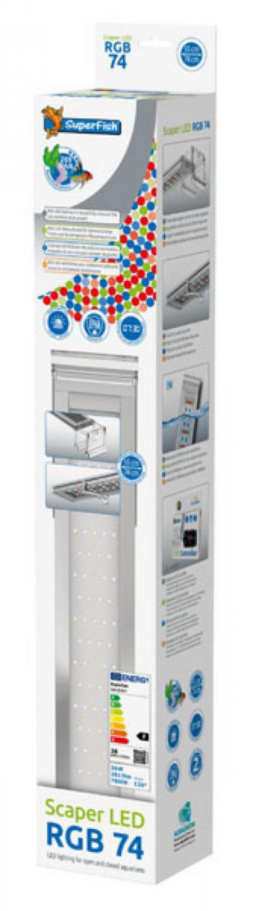 Visuel 1 du produit Rampe LED d'eau douce, couleur RGB, 7800 K, 36 W, SUPERFISH Scaper - modèleÂ  LED RGBÂ  74