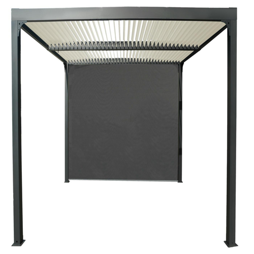 Visuel 1 du produit Pergola bioclimatique coloris gris en aluminium - 3,6 x 3 m