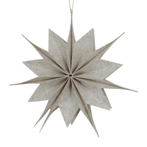 Visuel 1 du produit Décoration à suspendre forme étoile en feutrine marron - Ø 30 cm