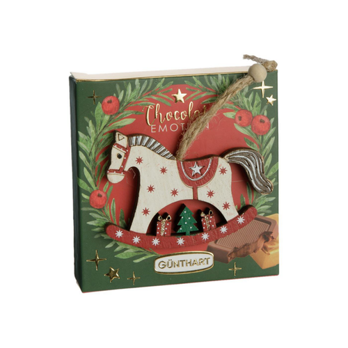 Visuel 2 du produit Étui de Noël chocolat cheval à bascule France Décor - 36 g