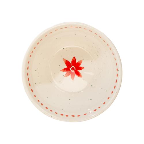 Visuel 8 du produit Bol en céramique blanc, vert et rouge Venda - H 6 x Ø 14 cm