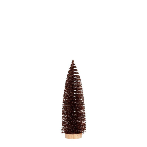 Visuel 1 du produit Arbre pailleté coloris marron en polyéthylène - 25 cm