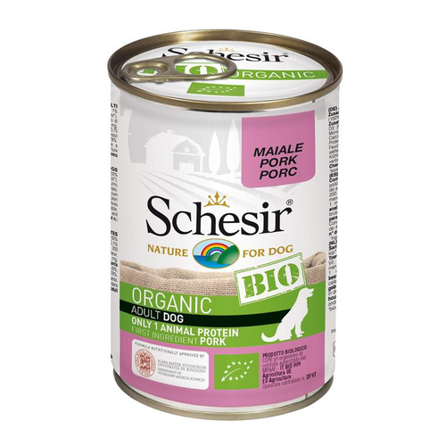 Visuel 1 du produit Pâtée schesir bio au porc pour chien 400 g