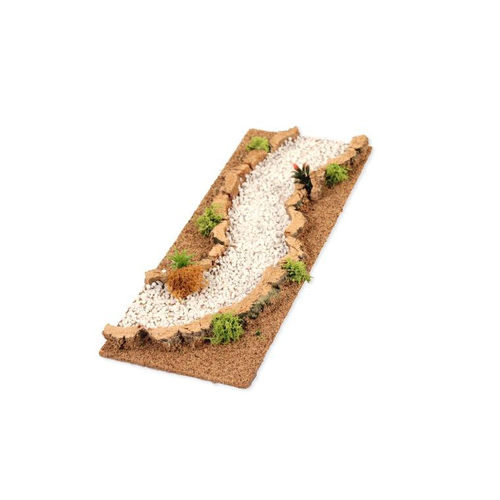 Visuel 1 du produit Chemin avec courbe modulable coloris blanc - 13 x 33 x 4 cm