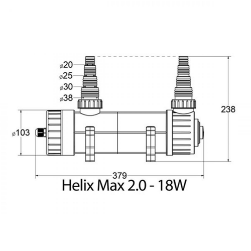 Visuel 4 du produit Filtre UV aquarium, efficacité maximale, AQUA MEDIC Helix Max 2.0 - 18W
