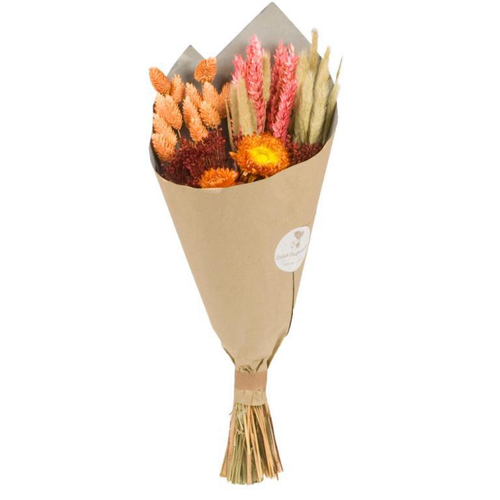 Visuel 1 du produit Bouquet de fleurs séchées Happy coloris orange - Ø 25/30 cm x H 50 cm
