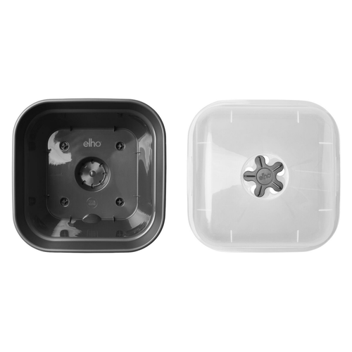 Visuel 14 du produit Pot de culture carré coloris living noir Elho Green Basics Allin1 - 35 cm