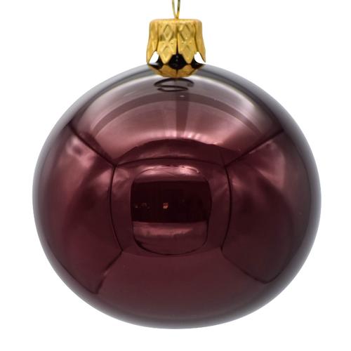 Visuel 1 du produit Boule de Noël en verre bordeaux - Ø 6 cm