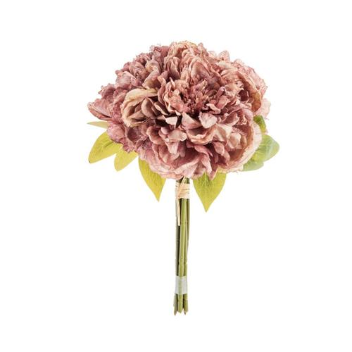 Visuel 1 du produit Fleur artificielle en papier bouquet de pivoine coloris violet - H 30 cm