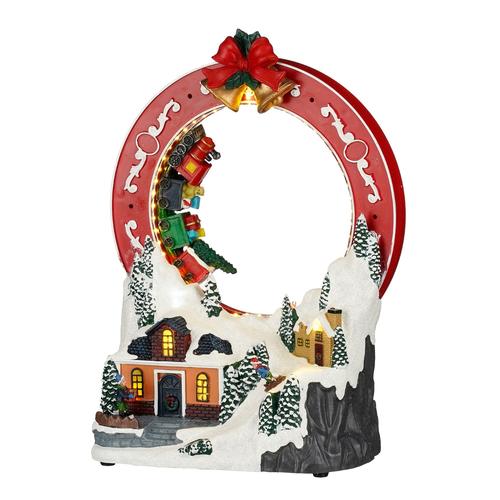 Visuel 1 du produit Village de Noël et train coloris multicolore à piles Luville - L 20 x l 11,5 x H 27 cm