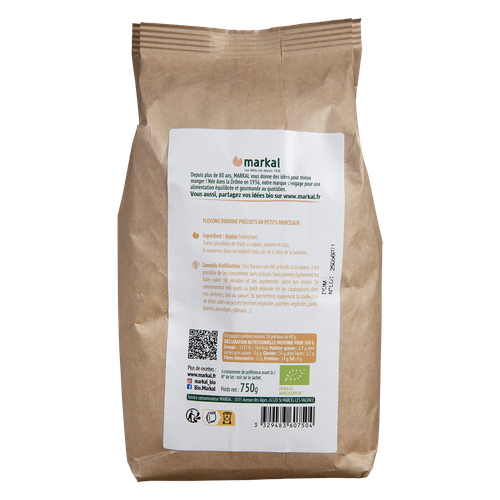 Visuel 2 du produit Flocons avoine petits bio Markal - 750 g