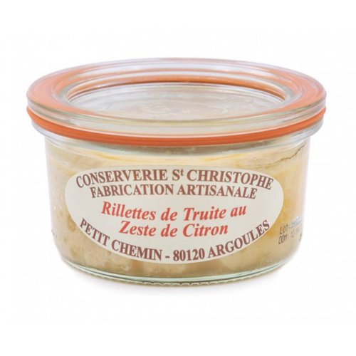 Visuel 1 du produit Rillettes de truite au zeste de citron Conserverie St Christophe - 100 g